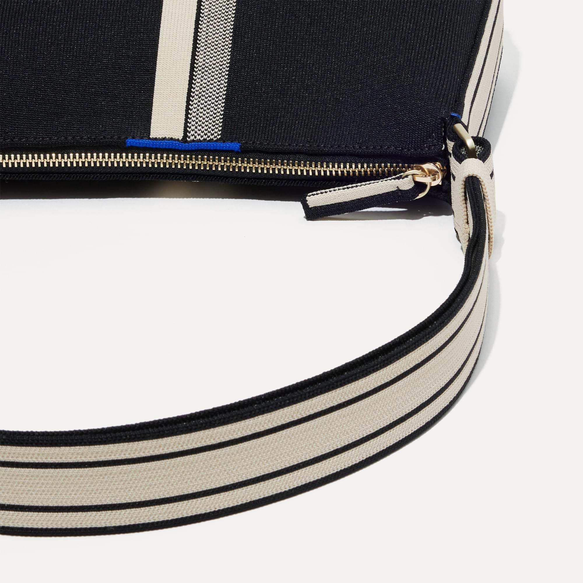 The Casual Crossbody - Black and Ivory Stripe - Image 6
