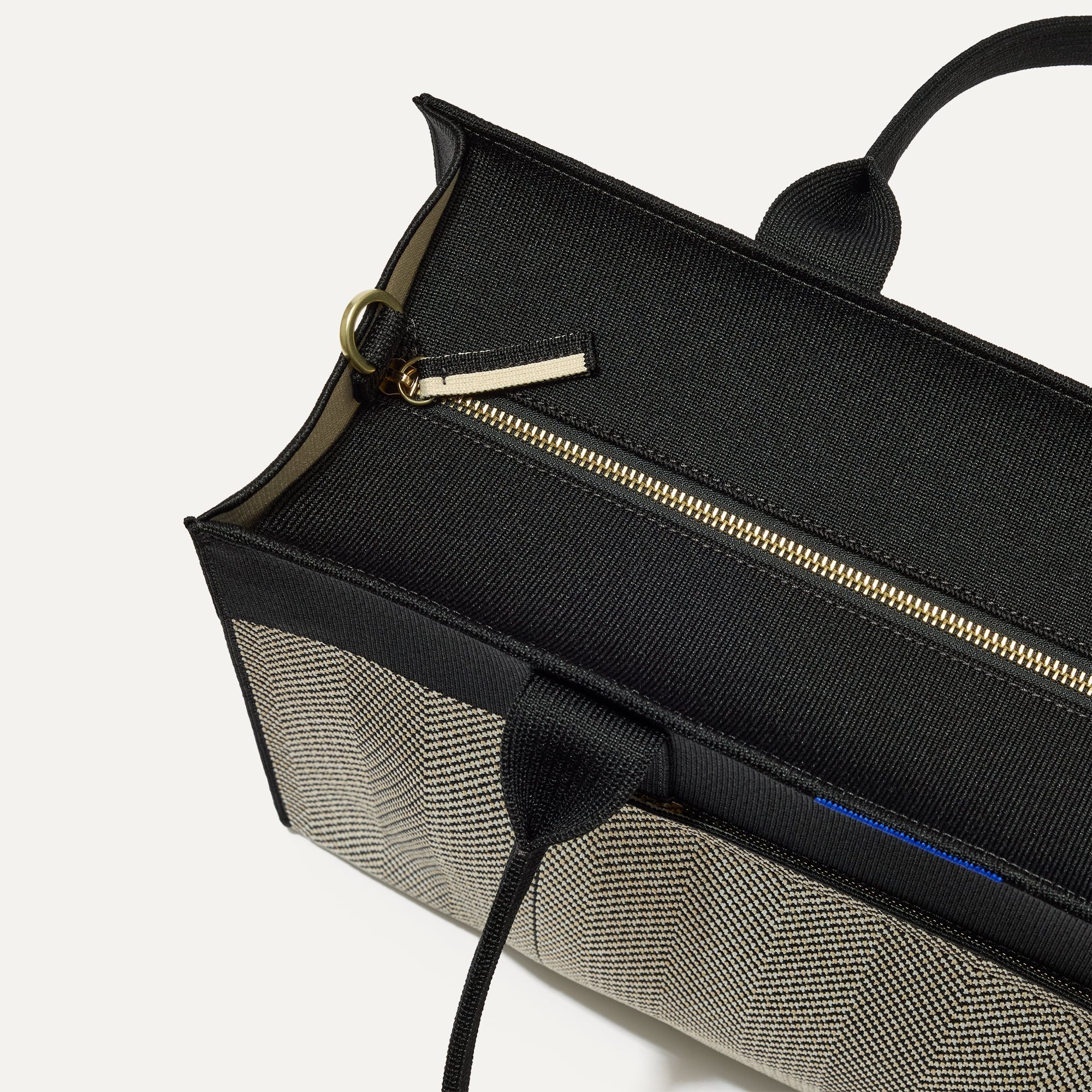 The Classic Tote - Black Herringbone - Image 5