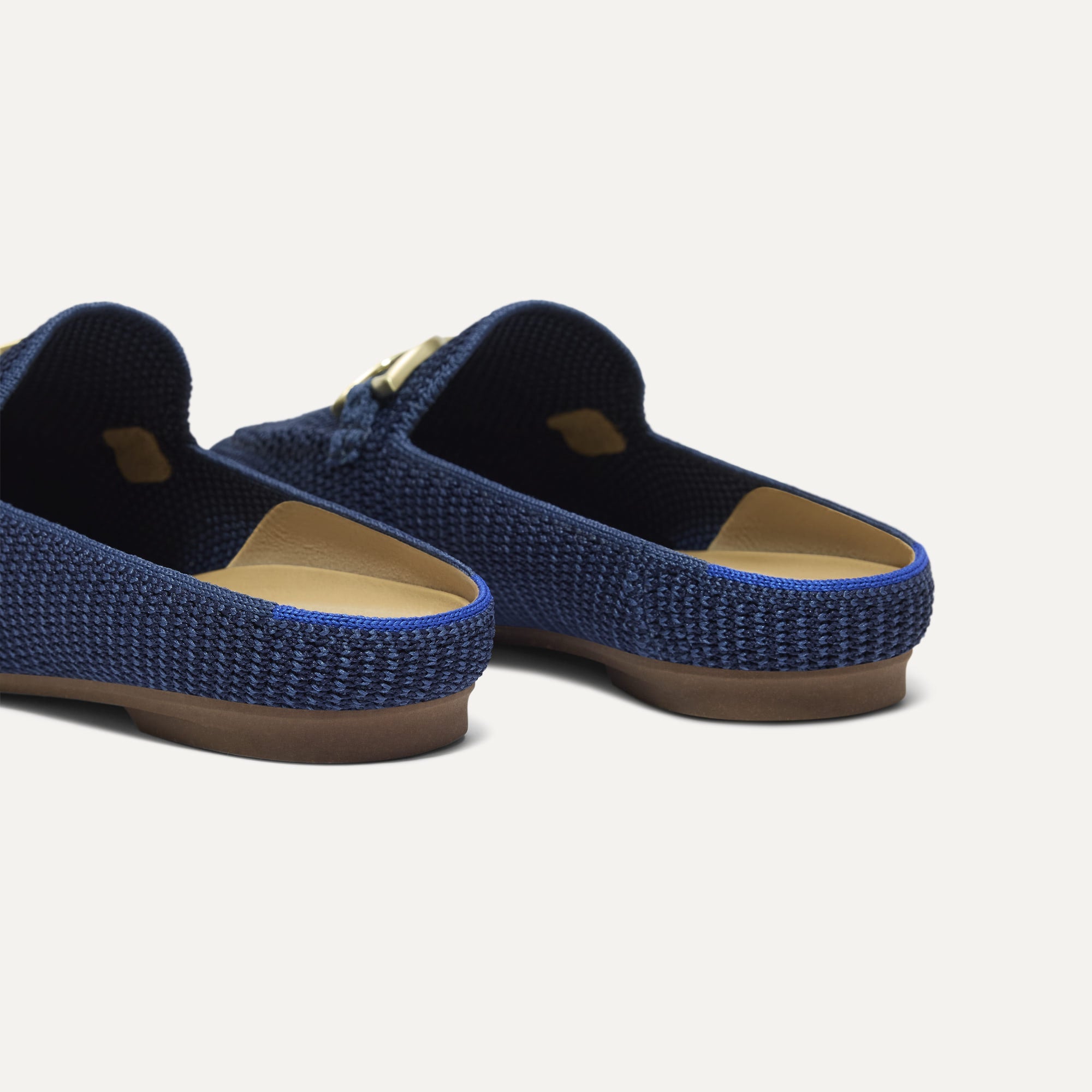 The Double Bit Loafer Mule - Blue Raffia-Knit - Image 4
