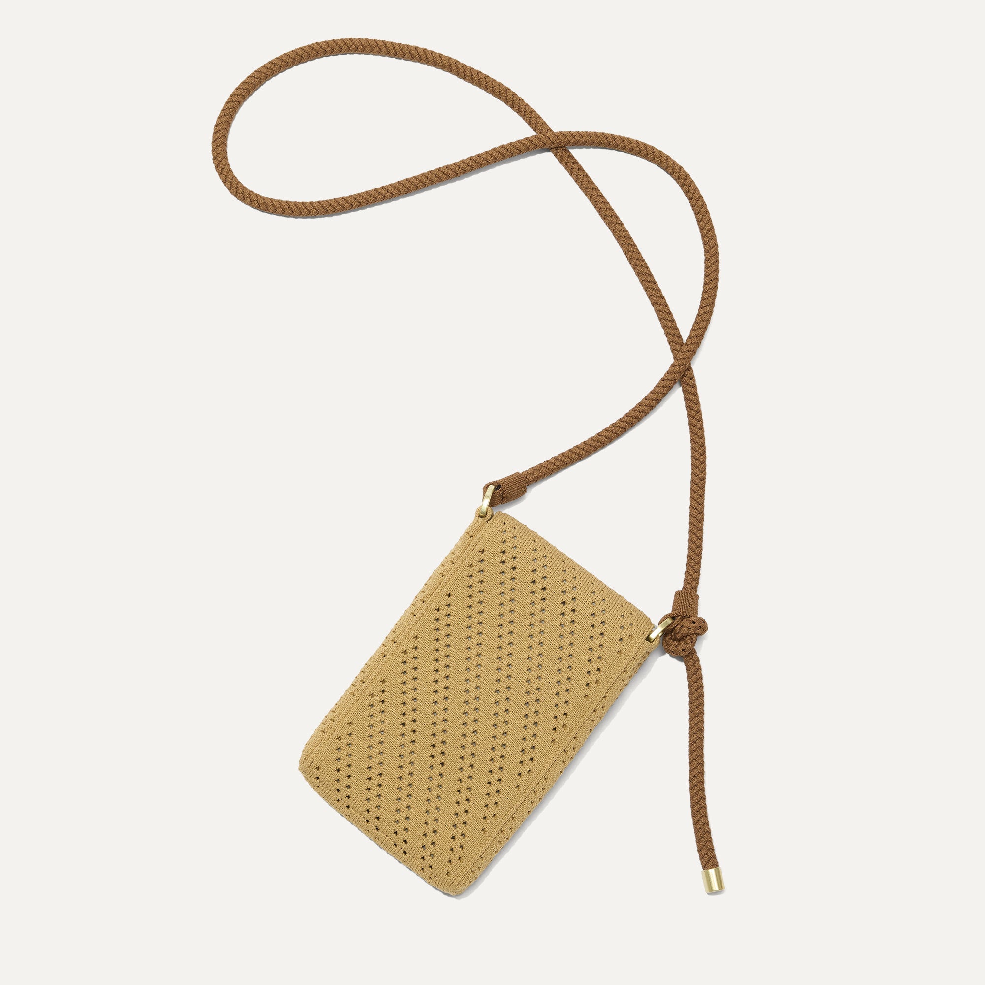 The Phone Crossbody - Brown Butter Crochet - Image 2