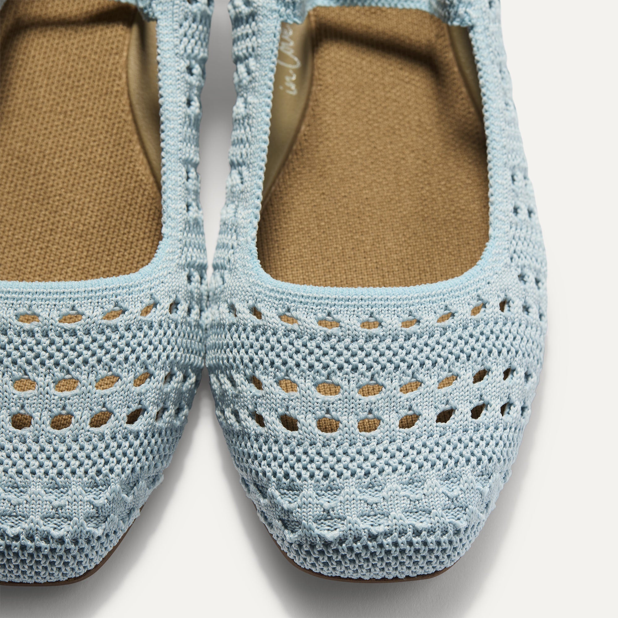 The Max Square Mary Jane - Powder Blue Crochet - Image 5
