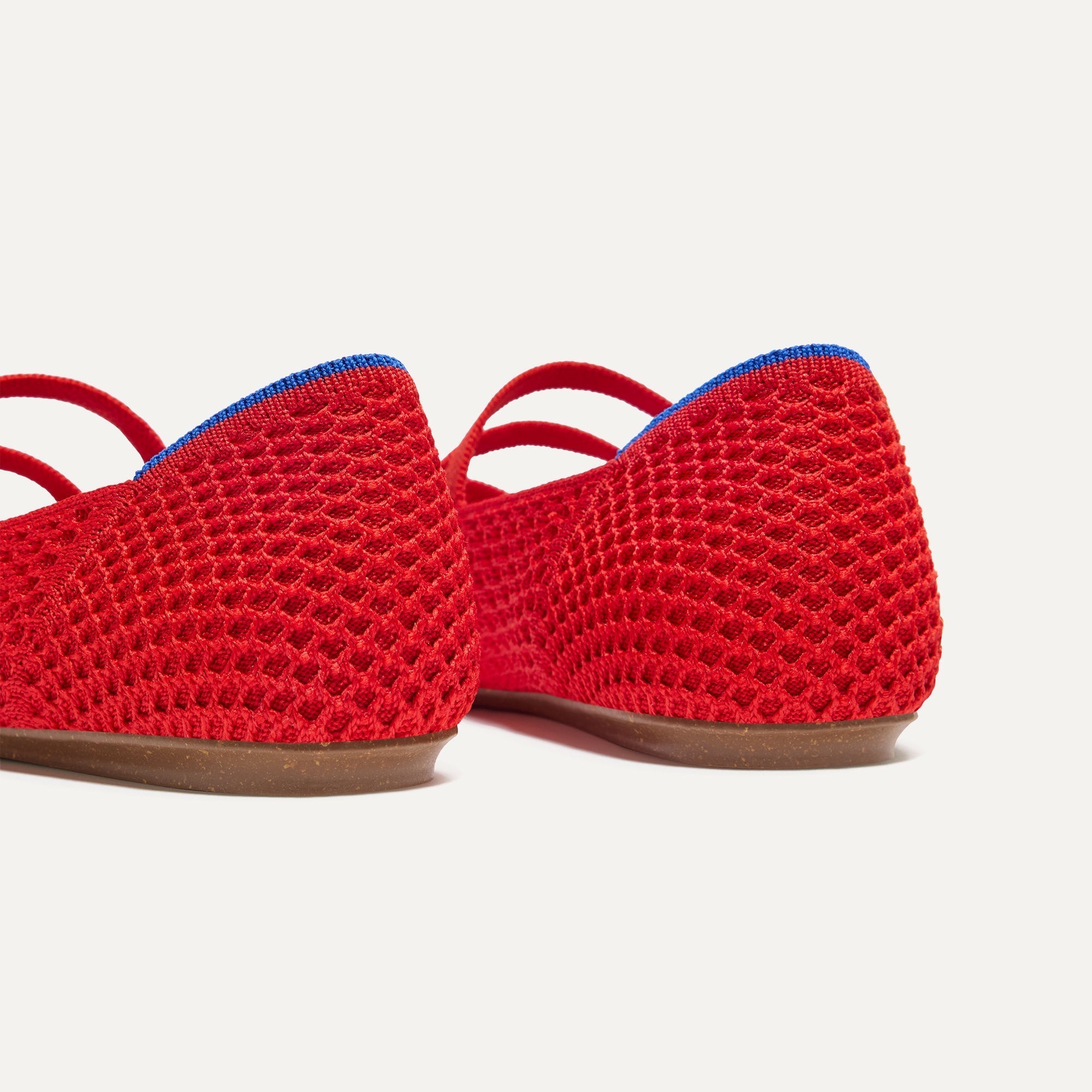 The Double Buckle Mary Jane - Bright Red Mesh - Image 4