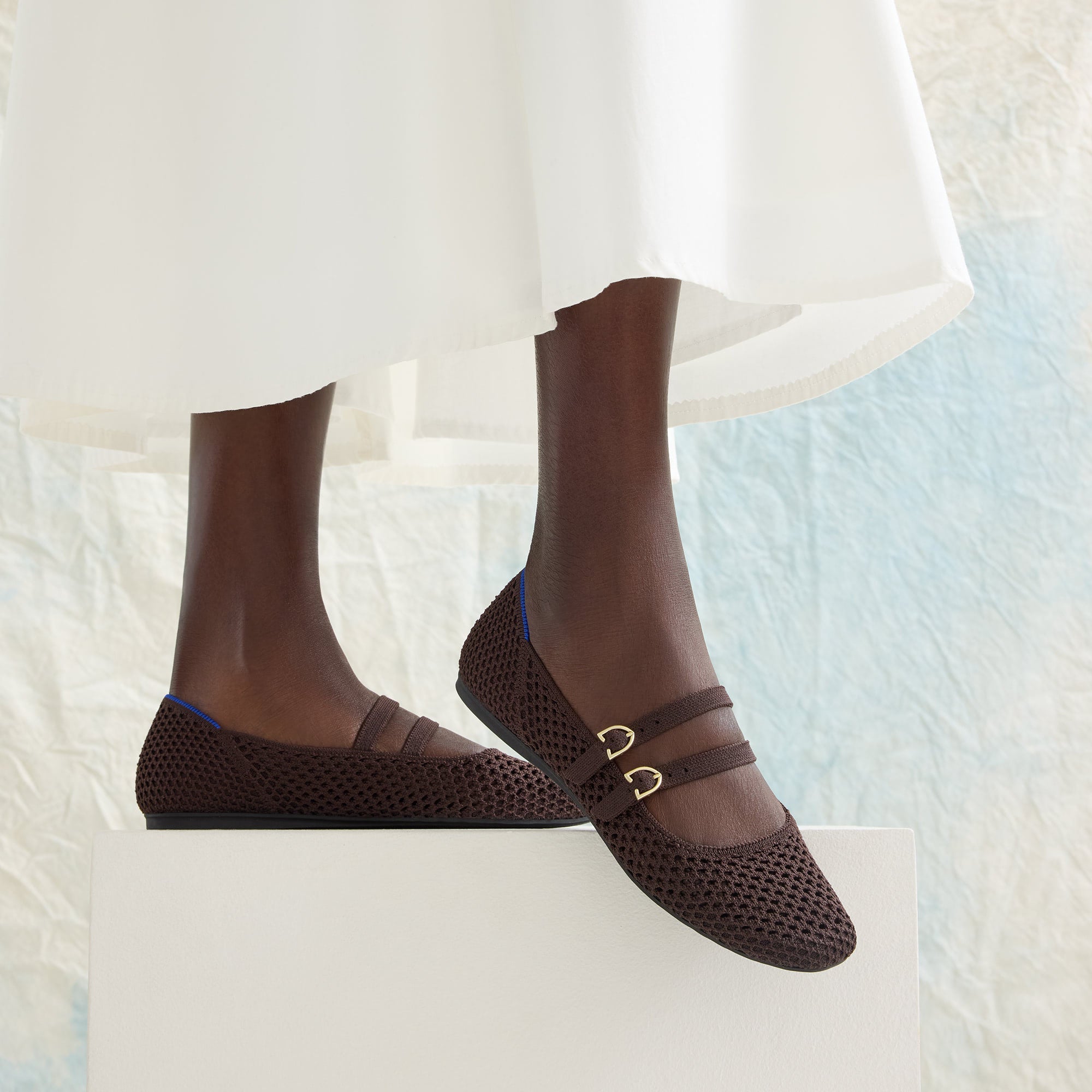 The Double Buckle Mary Jane - Chocolate Mesh - Image 2