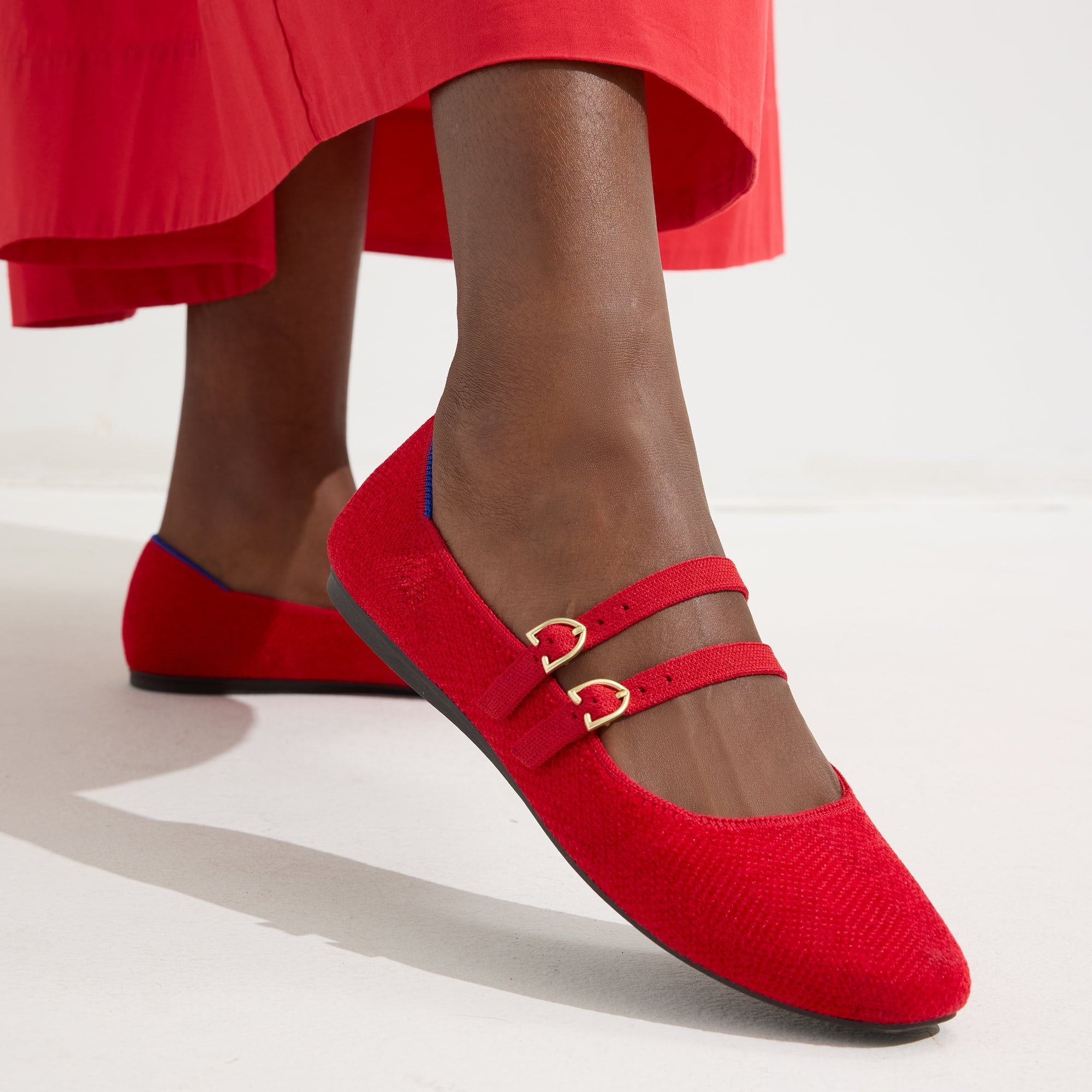 The Double Buckle Mary Jane - ReVelvet? Red Crisp - Image 2