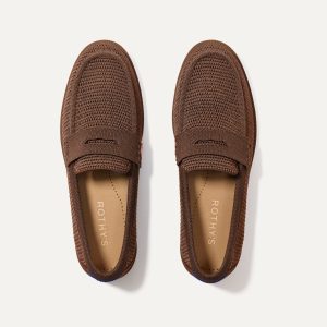 The Penny Loafer - Cinnamon Raffia-Knit