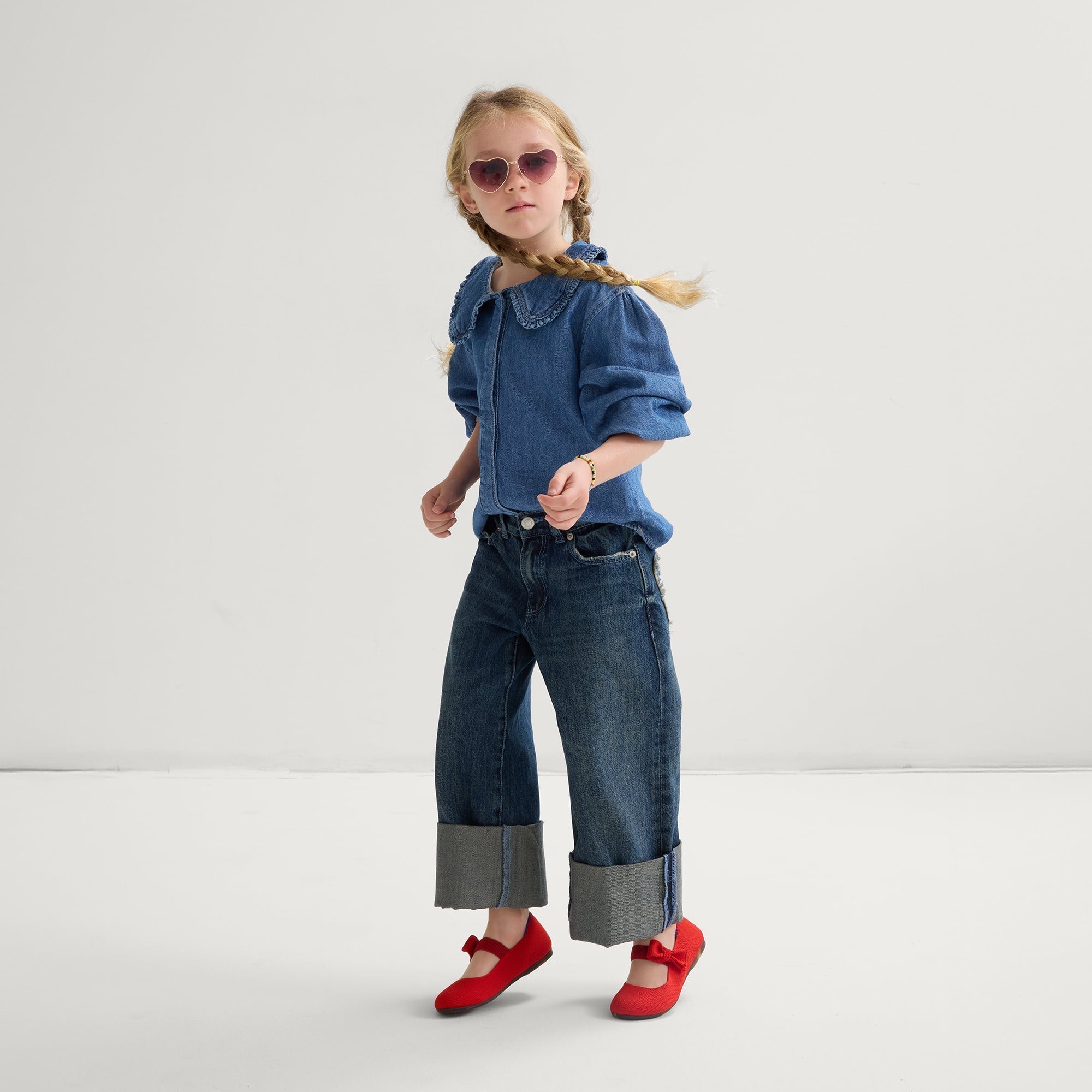 The Kids Tux Bow Mary Jane - Bright Red - Image 6