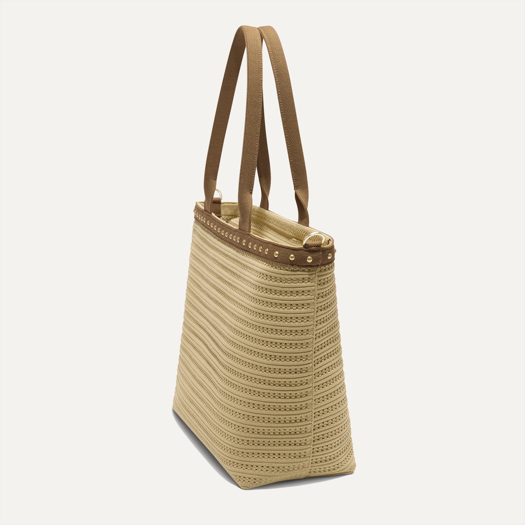 The Lightweight Zip Tote - Brown Butter Crochet - Image 3