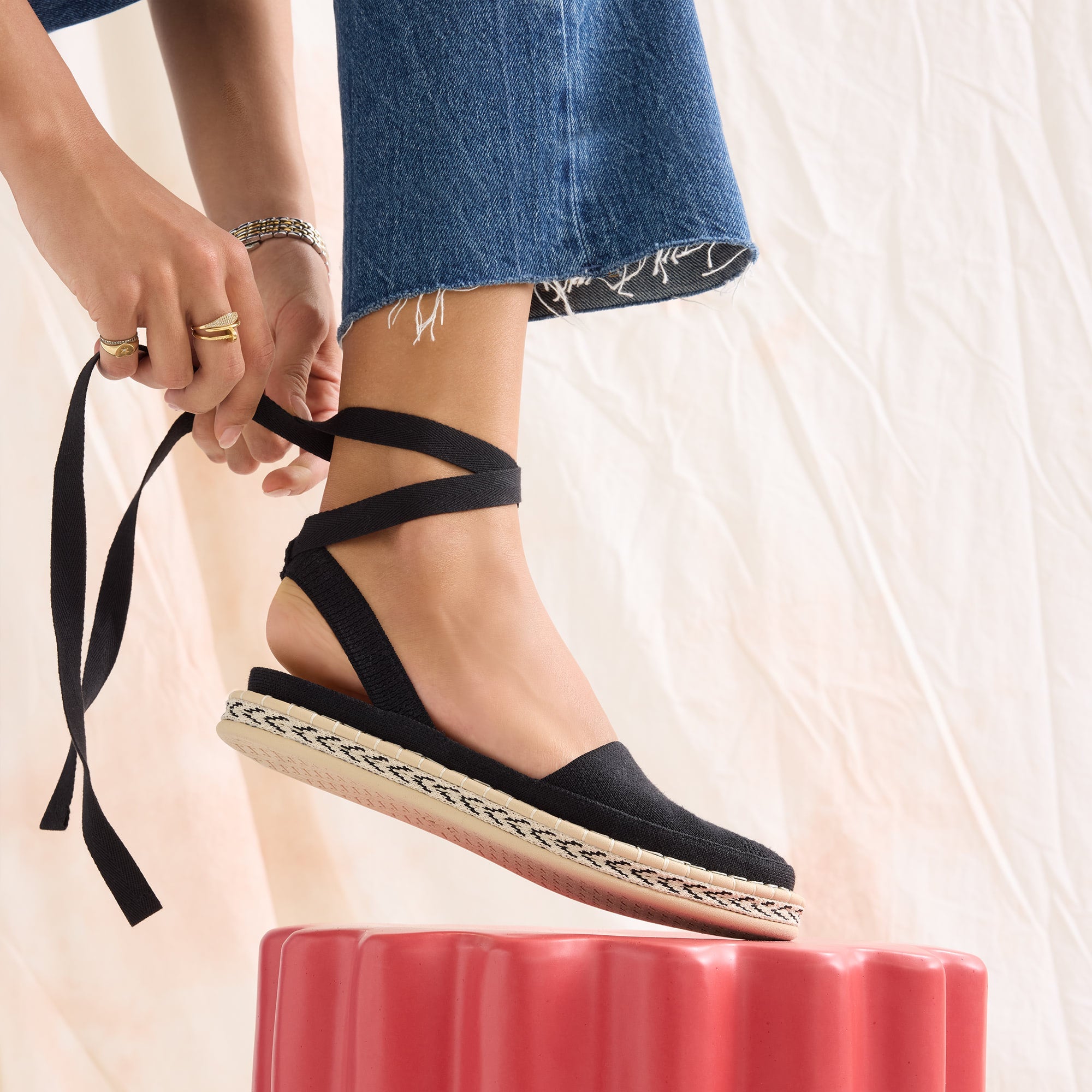The D'Orsay Espadrille - Black - Image 2