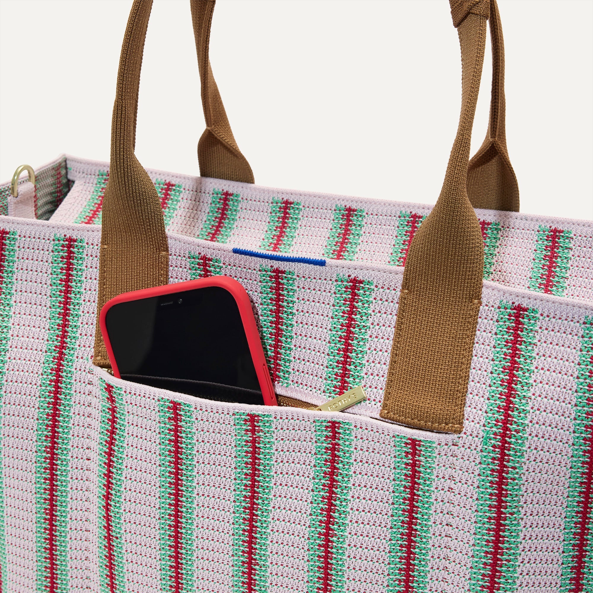 The Classic Tote - Watermelon Market Stripe - Image 6
