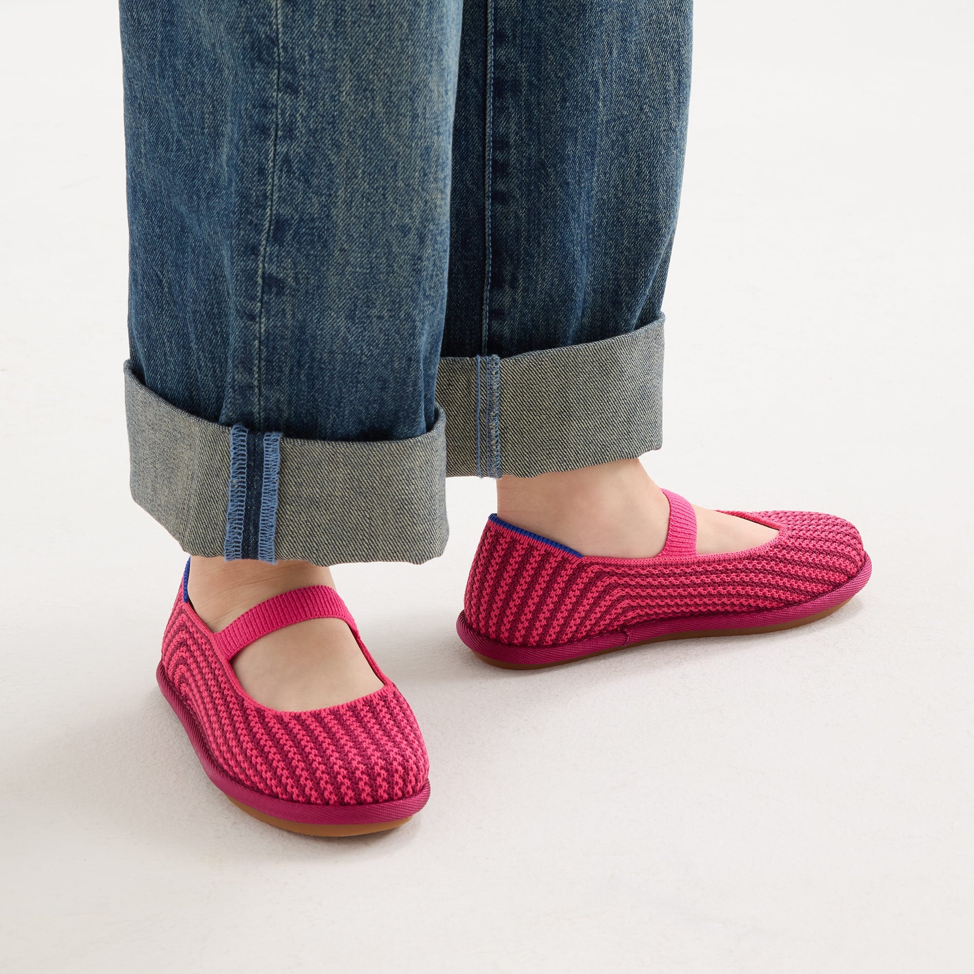 The Mini Mary Jane (for Kids) - Raspberry Stripe - Image 2