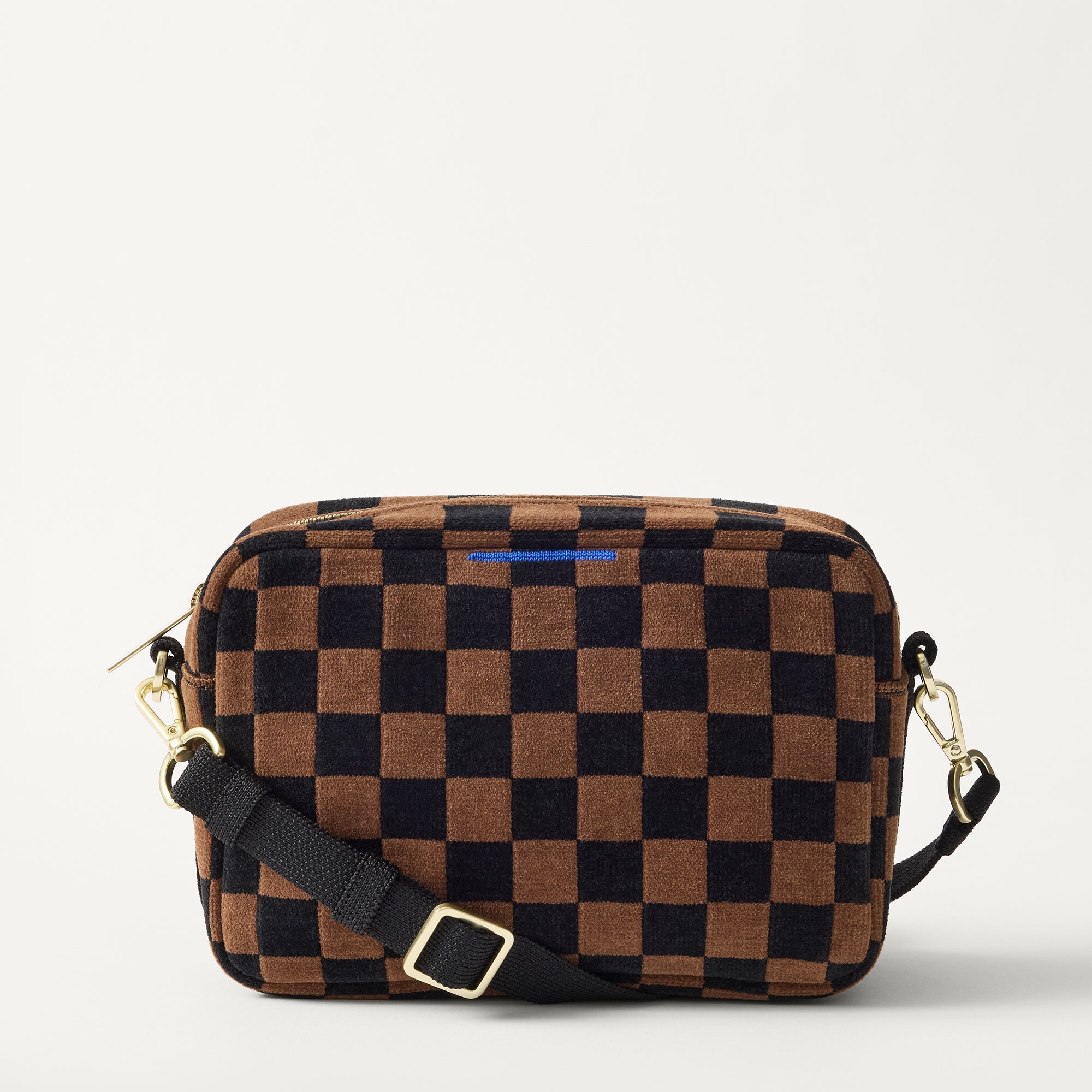 The Crossbody Camera Bag - ReVelvet? Umber Check - Image 3