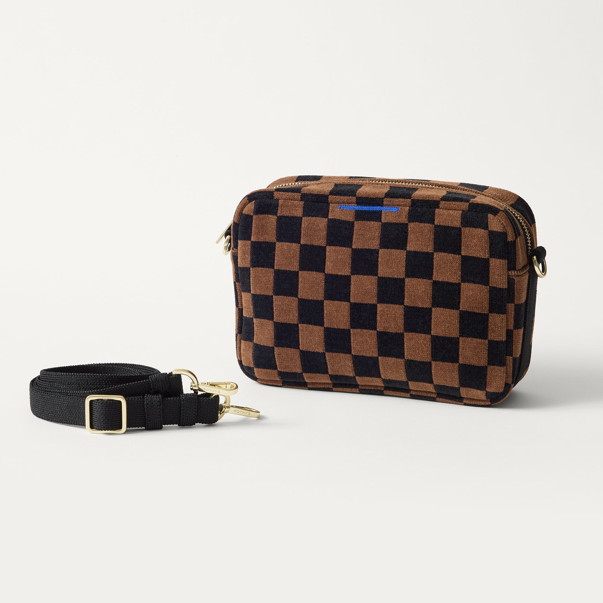 The Crossbody Camera Bag - ReVelvet? Umber Check - Image 6